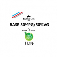 Extrapure - BASE en 0mg/ml 50 PG 50 VG - 1Litre