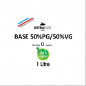 Extrapure - BASE 50 PG 50 VG en 0mg/ml - 1Litre