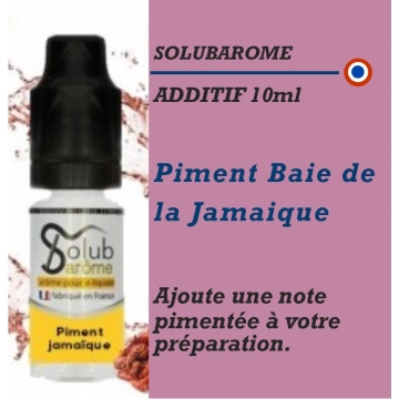 SOLUBAROME - ADDITIF PIMENT BAIE de JAMAIQUE - 10 ml SOLUBAROME - ADDITIF PIMENT BAIE de JAMAIQUE - 10 ml