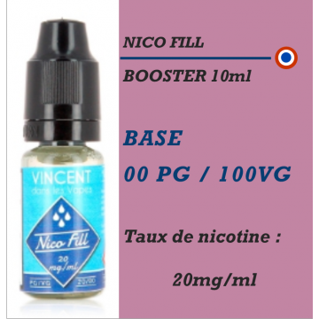 Nico Fill - BOOSTER en 20mg/ml 00 PG 100 VG - 10ml Nico Fill - BOOSTER en 20mg/ml 00 PG 100 VG - 10ml