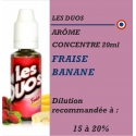 LES DUOS - ARÔME FRAISE BANANE - 20 ml