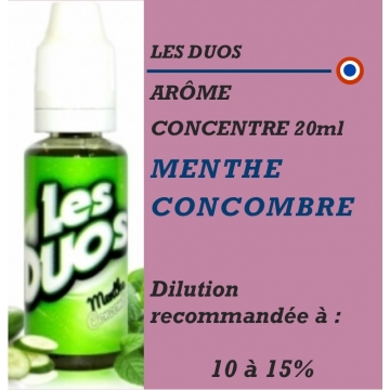 LES DUOS - ARÔME MENTHE CONCOMBRE - 20 ml LES DUOS - ARÔME MENTHE CONCOMBRE - 20 ml