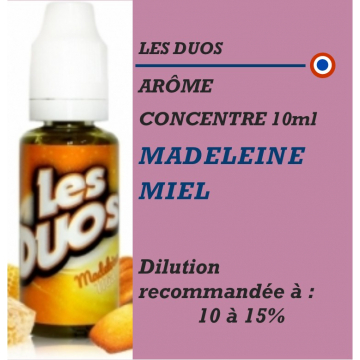 LES DUOS - ARÔME MADELEINE MIEL - 10 ml