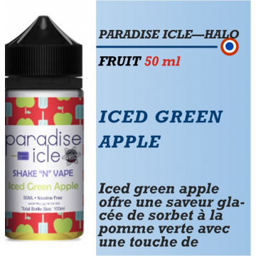 Halo - Paradise Icle - ICED GREEN APPLE - 50ml Halo - Paradise Icle - ICED GREEN APPLE - 50ml
