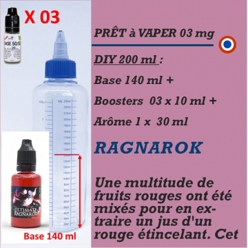 PRÊT A VAPER 200 ml en RAGNAROK 3mg de NICOTINE PRÊT A VAPER 200 ml en RAGNAROK 3mg de NICOTINE