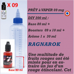 PRÊT A VAPER 200 ml - RAGNAROK 30ml - 9mg de NICOTINE