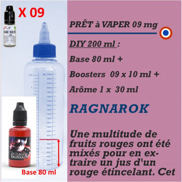 PRÊT A VAPER 200 ml - RAGNAROK 30ml - 9mg de NICOTINE