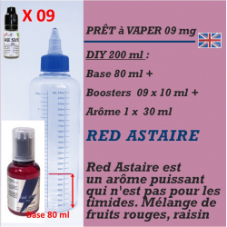 PRÊT A VAPER 200 ml en RED ASTAIRE 9mg de NICOTINE