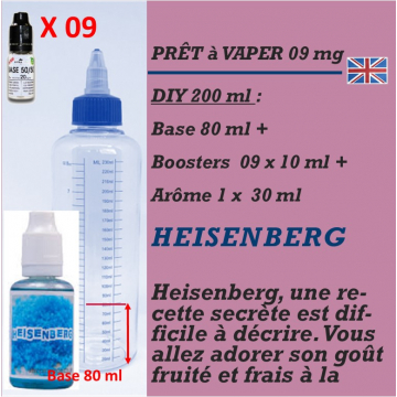PRÊT A VAPER 200 ml en HEISENBERG 9mg de NICOTINE PRÊT A VAPER 200 ml en HEISENBERG 9mg de NICOTINE