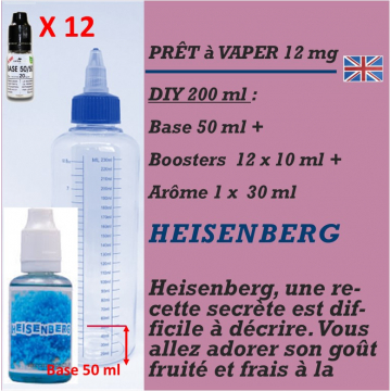 PRÊT A VAPER 200 ml en HEISENBERG 12mg de NICOTINE