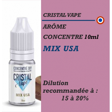 CRISTAL VAPE - ARÔME CLASSIC MIX USA - 10 ml CRISTAL VAPE - ARÔME CLASSIC MIX USA - 10 ml