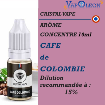 CRISTAL VAPE - ARÔME CAFE de COLOMBIE - 10 ml