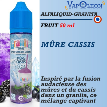 Alfaliquid - Granita - MÛRE CASSIS - 50ml Alfaliquid - Granita - MÛRE CASSIS - 50ml