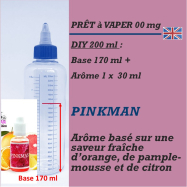 PRÊT A VAPER 200 ml en PINKMAN 0mg de NICOTINE