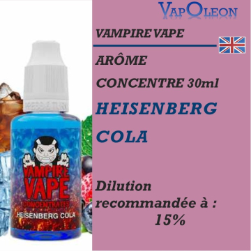 VAMPIRE VAPE - ARÔME HEISENBERG COLA - 30 ml VAMPIRE VAPE - ARÔME HEISENBERG COLA - 30 ml