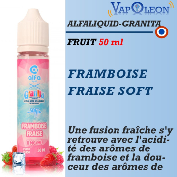 Alfaliquid - Granita - FRAMBOISE FRAISE SOFT - 50ml Alfaliquid - Granita - FRAMBOISE FRAISE SOFT - 50ml