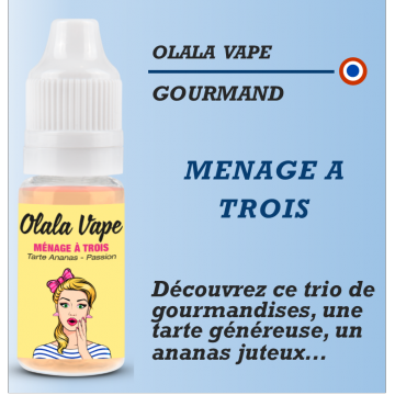 Olala vape - MENAGE A TROIS - 10ml - DDM Olala vape - MENAGE A TROIS - 10ml - DDM