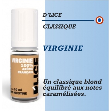 D'Lice - TABAC VIRGINIE - 10ml D'Lice - TABAC VIRGINIE - 10ml